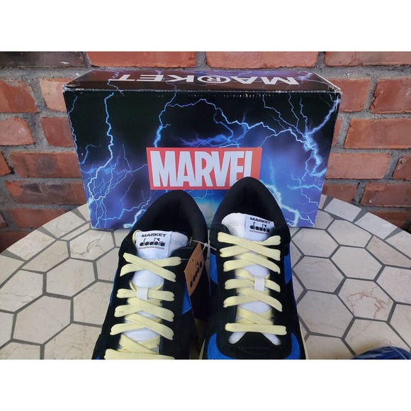 Diadora X Men 97 Magic Basket Low Storm Black Blue Marvel New w/Box Size 11.5 - Picture 4 of 11